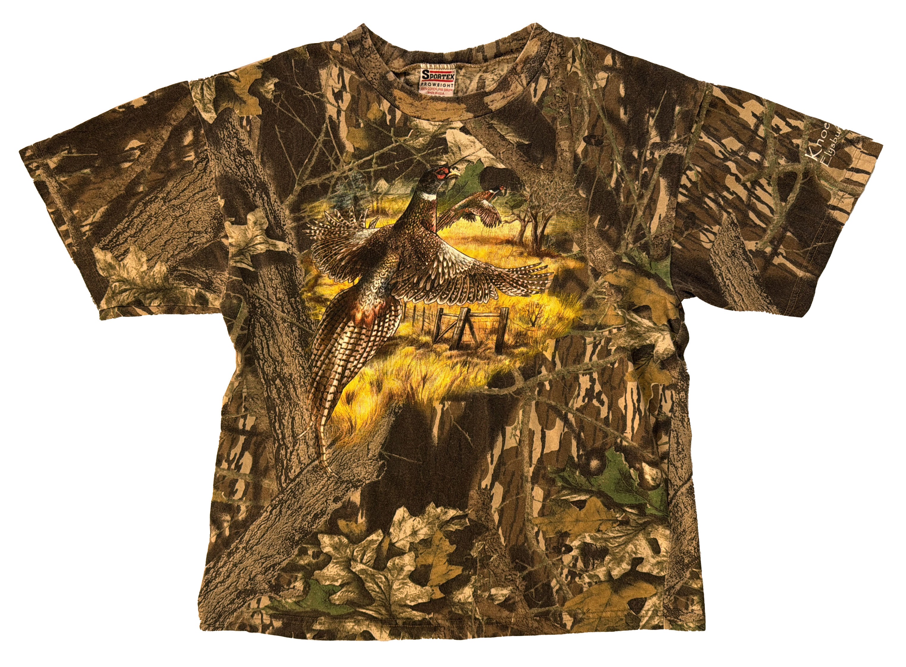 Vintage Camo Bird T-Shirt Front