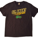 St. Amant Gators Black T-Shirt Front