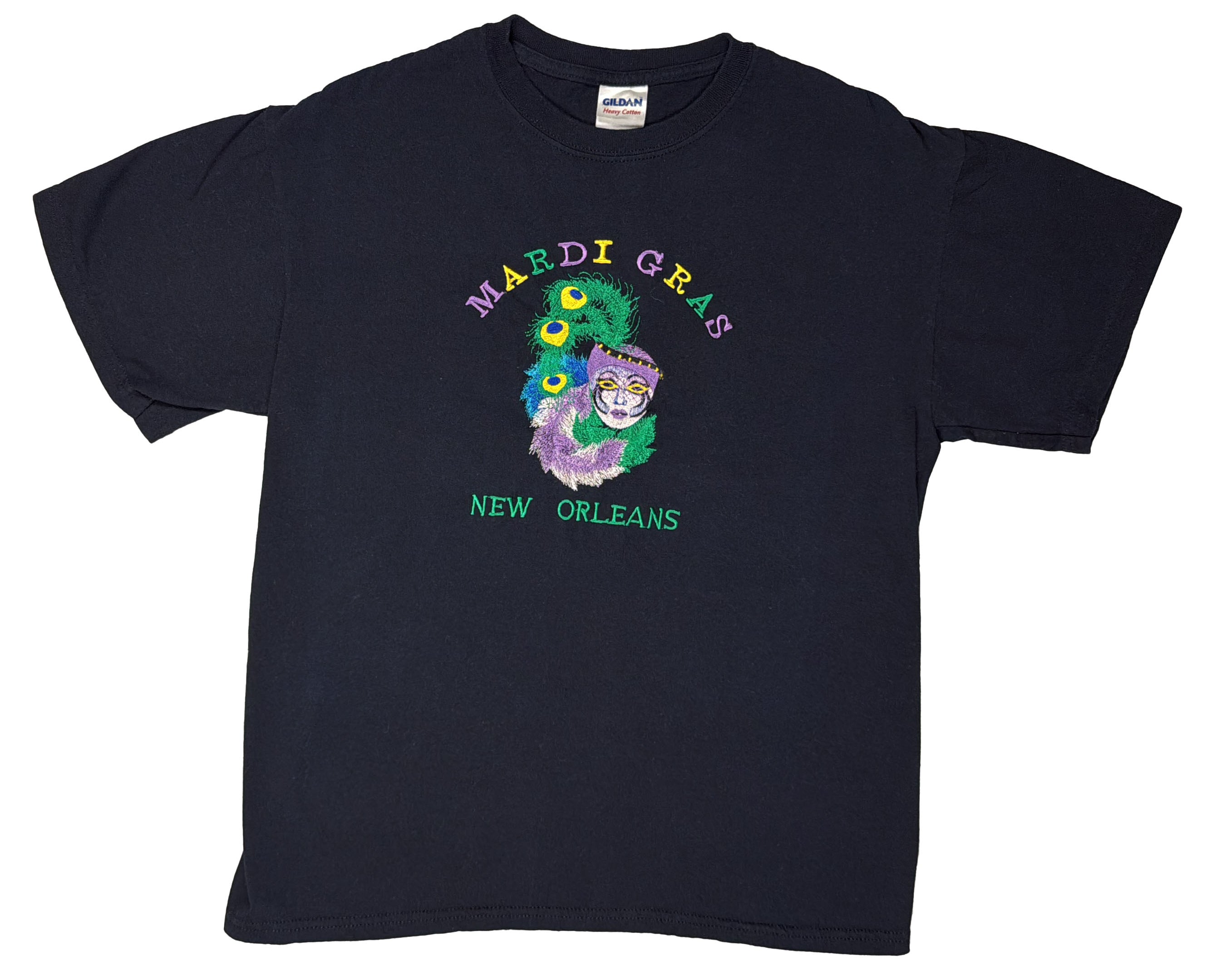 Mardi Gras New Orleans Embroidered T-Shirt Front