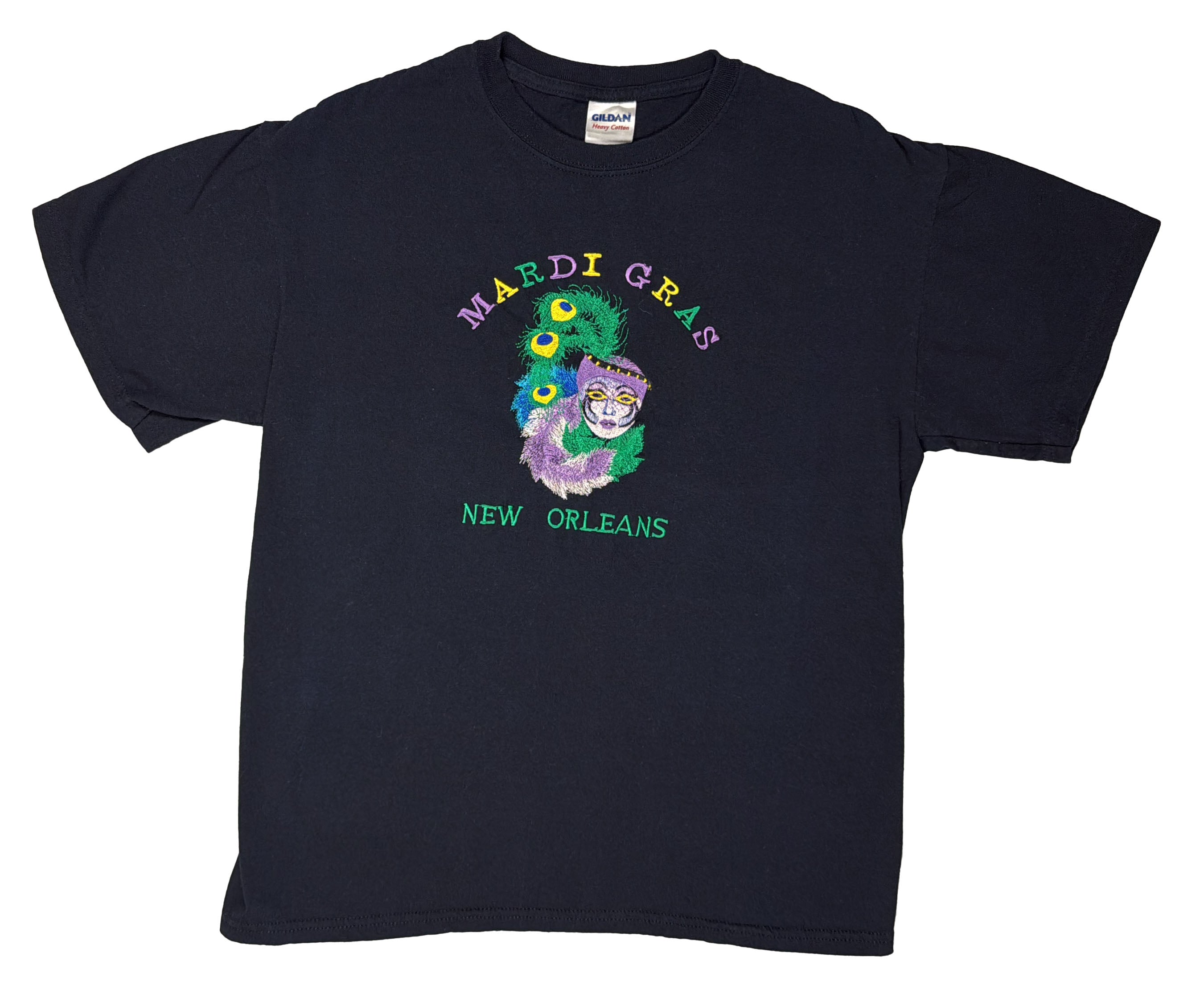 Mardi Gras New Orleans Embroidered T-Shirt Front