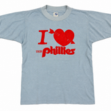 Vintage 1980s Philadelphia Phillies Blue Artex T-Shirt (Youth)