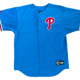 Vintage 1990s Philadelphia Phillies Blue Majestic Jersey