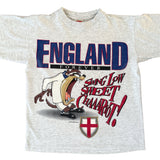 Vintage 1995 England Football Taz Nutmeg Mills T-Shirt