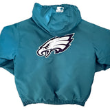 Vintage 1990s Philadelphia Eagles Midnight Green Starter Jacket (Kids)
