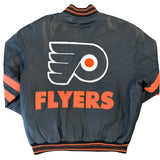 Vintage 1990s/2000s Philadelphia Flyers NHL GIII Carl Banks Leather Jacket